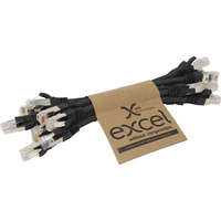 EXCEL Cat 6 0.3M Booted Patch Lead Black LSOH (Pack 10)