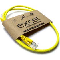 Excel Cat 5e U/UTP Blade Booted Patch Lead LSOH 10m Yellow