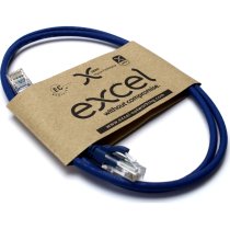 Excel Cat 5e U/UTP Blade Booted Patch Lead LSOH 7m Blue