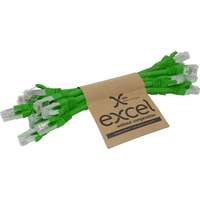 Excel Cat5e UTP Blade Booted Patch Lead LSOH 0.5m Green Pack 10