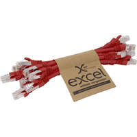 Excel Cat5e UTP Blade Booted Patch Lead LSOH 0.5m Red Pack 10