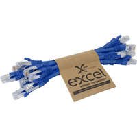Excel Cat5e UTP Blade Booted Patch Lead LSOH 0.5m Blue Pack 10