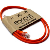 EXCEL Cat 6 1M Booted Patch Lead Red LSOH