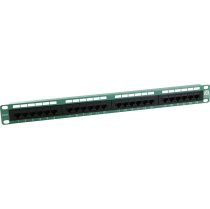 Excel Cat5e 24 Port Unscreened Patch Panel 1U - Green