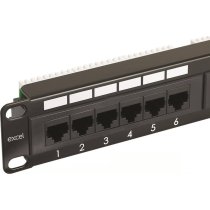 Excel Cat5e 24 Port Unscreened Patch Panel 1U - Black