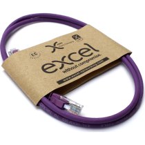 EXCEL Cat 6 3M Booted Patch Lead Violet LSOH