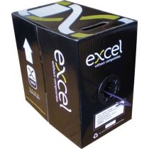 Excel Solid Cat5e Cable U/UTP LSOH Euroclass Dca 305m Box - Red