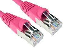 Cat6a Patch Lead S/FTP 1m - Pink