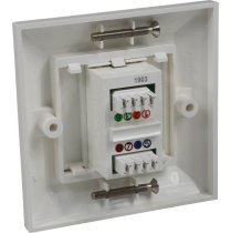 Excel Cat5e Single RJ45 Bevelled Wall Plate with 1 x UTP Module