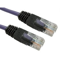 Cat5e Crossover Patch Leads 1m - Violet