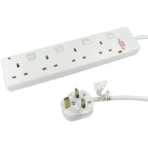 NEWlink 2m Individually Switched UK Power Extension - 4 Ports