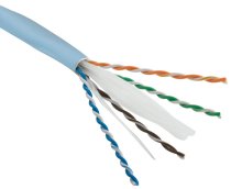 Excel Solid Cat6A Cable U/UTP 23AWG LSOH CPR Euroclass B2ca 500m Reel Ice Blue