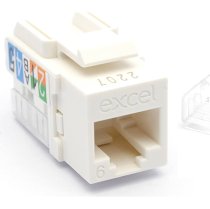 Excel Cat6 UTP Unscreened Keystone Jack IDC Punch Down - White (Box 24)