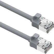 Excel Cat6A Mini Patch Lead 28AWG LSOH Blade Booted 1m Grey