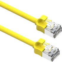 Excel Cat6A Mini Patch Lead 28AWG LSOH Blade Booted 1m Yellow