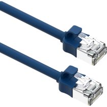Excel Cat6A Mini Patch Lead 28AWG LSOH Blade Booted 1m Blue
