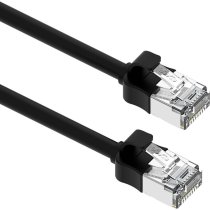Excel Cat6A Mini Patch Lead 28AWG LSOH Blade Booted 1m Black