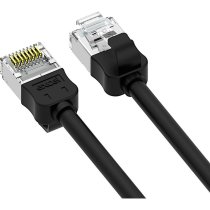 Excel Cat6A Mini Patch Lead 28AWG LSOH Blade Booted 1m Black