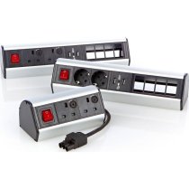 Excel Desktop Power Distribution Unit - 2x UK Sockets 2x USB power 4x 6C Aperture