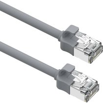 Excel Cat6A Mini Patch Lead 28AWG LSOH Blade Booted 0.3m Grey (Pack of 10)