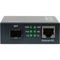 LevelOne RJ45 to SFP Gigabit Media Converter PoE PSE