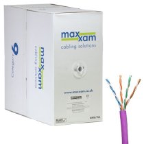 Cablenet Cat6 Violet U/UTP LSOH 24AWG Solid CPR Dca Cable 305m Box