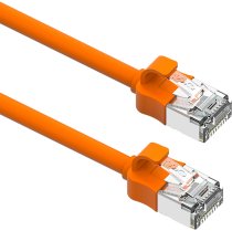 Excel Cat6A Mini Patch Lead 28AWG LSOH Blade Booted 1m Orange