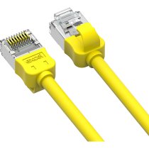 Excel Cat6A Mini Patch Lead 28AWG LSOH Blade Booted 0.3 m Yellow (10-Pack)