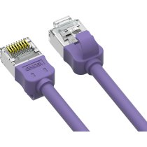 Excel Cat6A Mini Patch Lead 28AWG LSOH Blade Booted 0.3 m Violet (10-Pack)