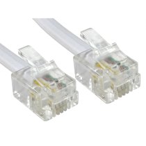 1m ADSL Broadband cable - RJ11 to RJ11 - White