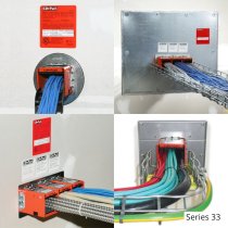 Legrand EZ-Path Series 33 Fire Stopping Device 1 Gang Wall Fixing Plate Pair