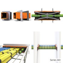 Legrand EZ-Path Series 44+ Fire Stopping Device 1 to 5 Gang Wall Fixing Plate Pair (up to 90 Minute)