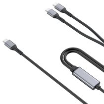 Dual USB-C Charging Cable with Intelligent Power Distribution