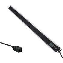 Excel 12 Way Vertical PDU 12x UK Socket Passive 13A C20 Plug Switched