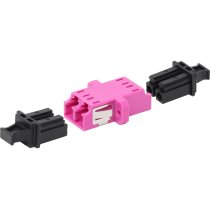 Excel Enbeam LC Duplex OM4 Multimode Adaptor Violet (6-Pack)