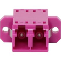 Excel Enbeam LC Duplex OM4 Multimode Adaptor Violet (6-Pack)