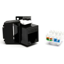 Excel Cat5e UTP Unscreened Low Profile Keystone Jack Toolless Black (Box 24)