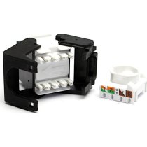 Excel Cat5e UTP Unscreened Low Profile Keystone Jack Toolless Black (Box 24)