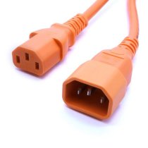 Cablenet 0.5m C14 - C13 Orange PVC 1.0mm Power Lead