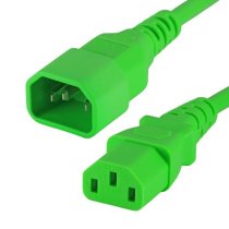 Cablenet 0.3m C14 - C13 Green PVC 0.75mm Power Lead