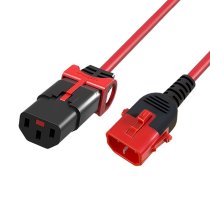 3m C14 - C13 Dual Lock Red Power Lead