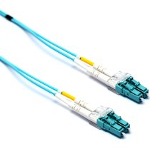 Excel Enbeam OM3 Fibre Optic Patch Lead LC-LC Multimode 50/125 DX LS0H Aqua 1 m