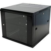 Excel 12U Wall Mounted Data Cabinet – WR500, 500mm Deep, Black, Fully Assembled