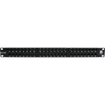 Excel Cat5e 48 Port Unscreened Patch Panel Right-Angled 1U LSA Punch Down Black
