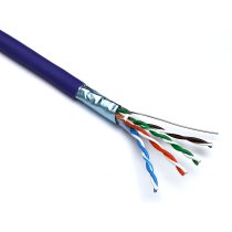 Excel Solid Cat5e Cable F/UTP LSOH Euroclass Dca 305m Box - Violet